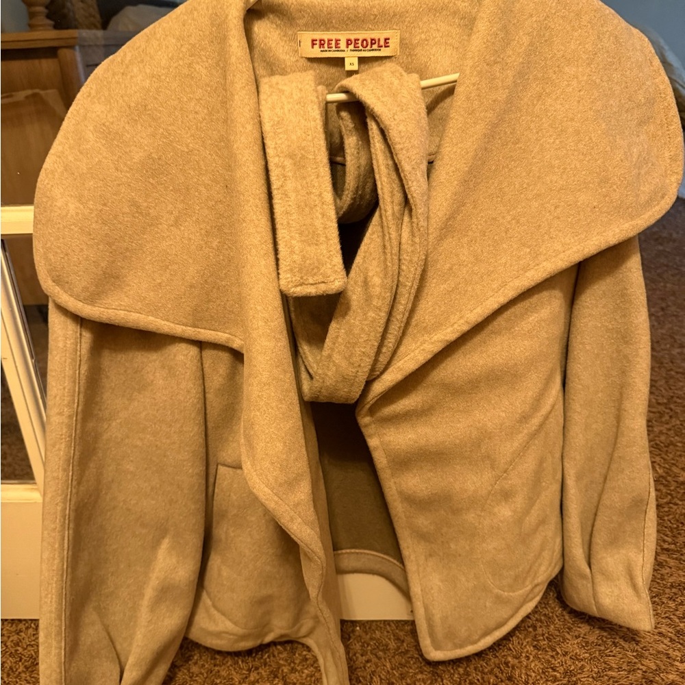 NWOT Free People Cream Cape Jacket